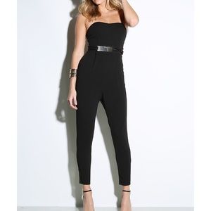Papaya Strapless Sleek Jumpsuit